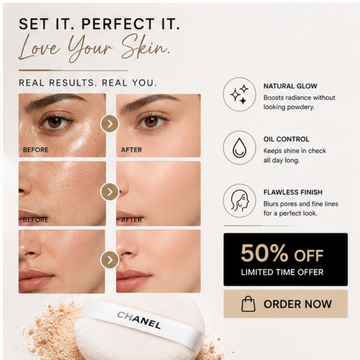 CHANEL Natural Finish Loose Powder – 50% OFF – Natural Finish, Flawless Perfection – Shine Control, Long-Lasting Wear – Lightweight & Breathable – Blurs Pores & Fine Lines – For All Skin Tones