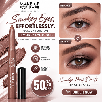 MAKE UP FOR EVER Smokey Eye Pencil – Intense Color, Smooth Glide & All-Day Wear – Waterproof, Smudge-Proof & Long-Lasting – Smoky Shadow Aqua Resist