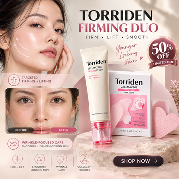 Torriden Firming Duo – CELLMAZING Firming Cream & Patch Set – Anti-Wrinkle, Firm, Lift & Smooth – Collagen & Peptide Targeted Care