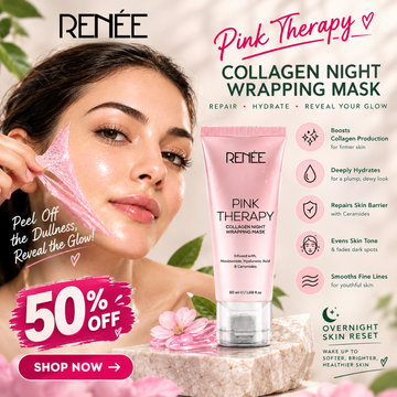 RENÉE Pink Therapy Collagen Night Wrapping Mask – Overnight Hydration & Skin Reset – Brightens & Smooths Fine Lines