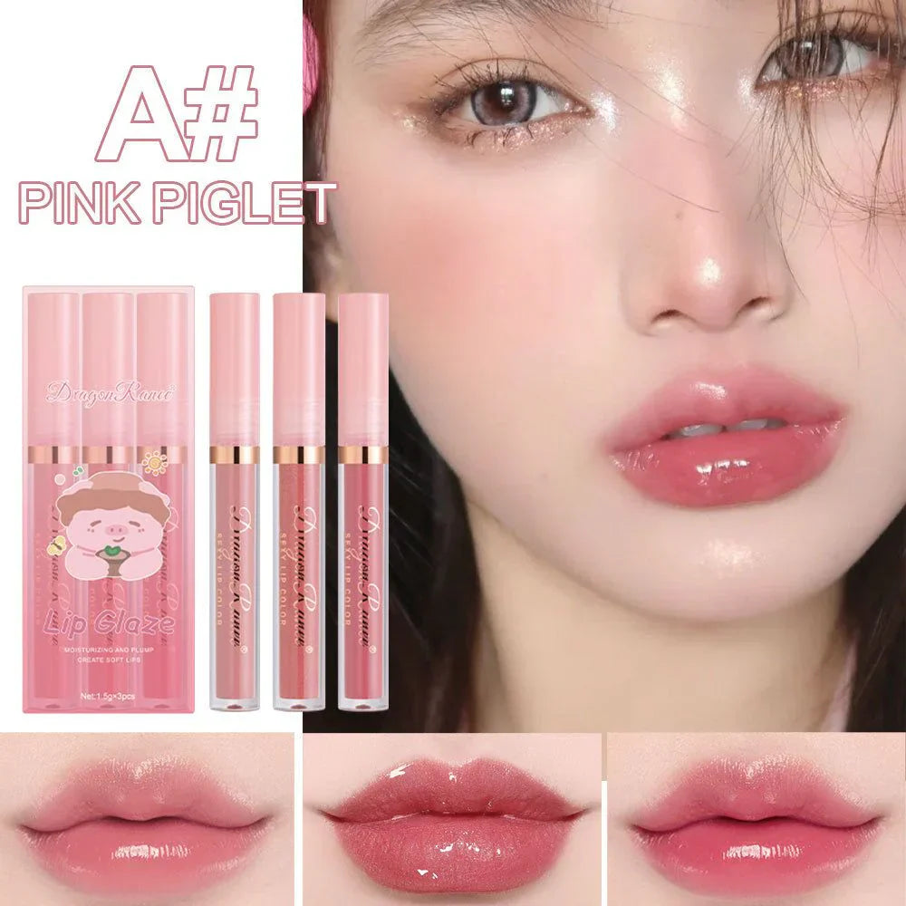 3 Pcs Dragon Ranee Moisturizing Majestic Lip Glaze