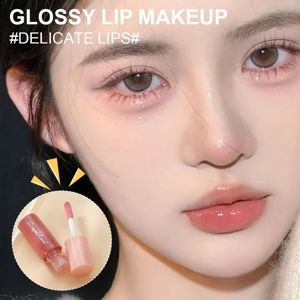 Dragon Ranee 10colors Cartoon Set Waterproof Moisturizing Lip Glaze Set Non-fading Lip Liquid Mirror Lipstick for  Lip Gloss