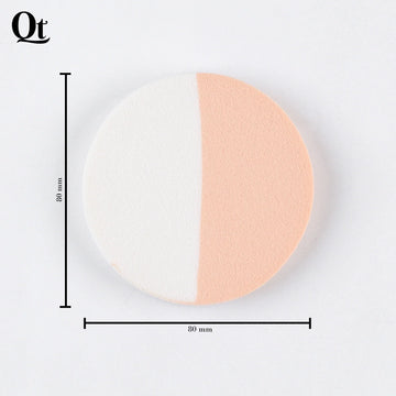 Quetee Beauty Round Shape Makeup Puffs in Skin & White Color