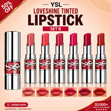 YSL Loveshine Tinted Lipstick Set – Luscious Shine, Long Lasting & Hydrating Comfort – High Shine, Rich Pigment, Non-Sticky – Lightweight, All-Day Wear