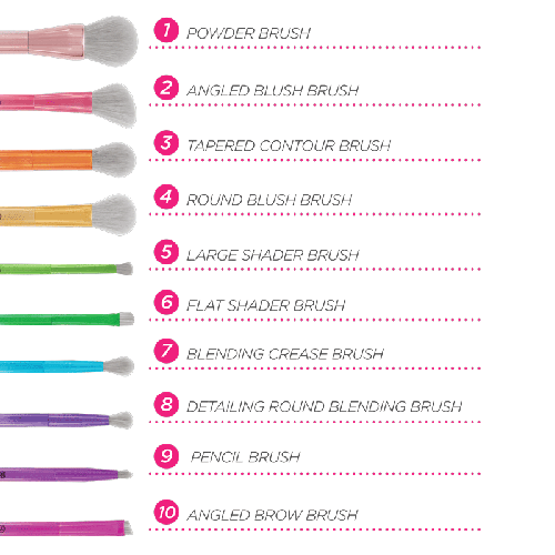 BH Cosmetics Take Me Back To Brazil - 10 Pieces Brush Set
