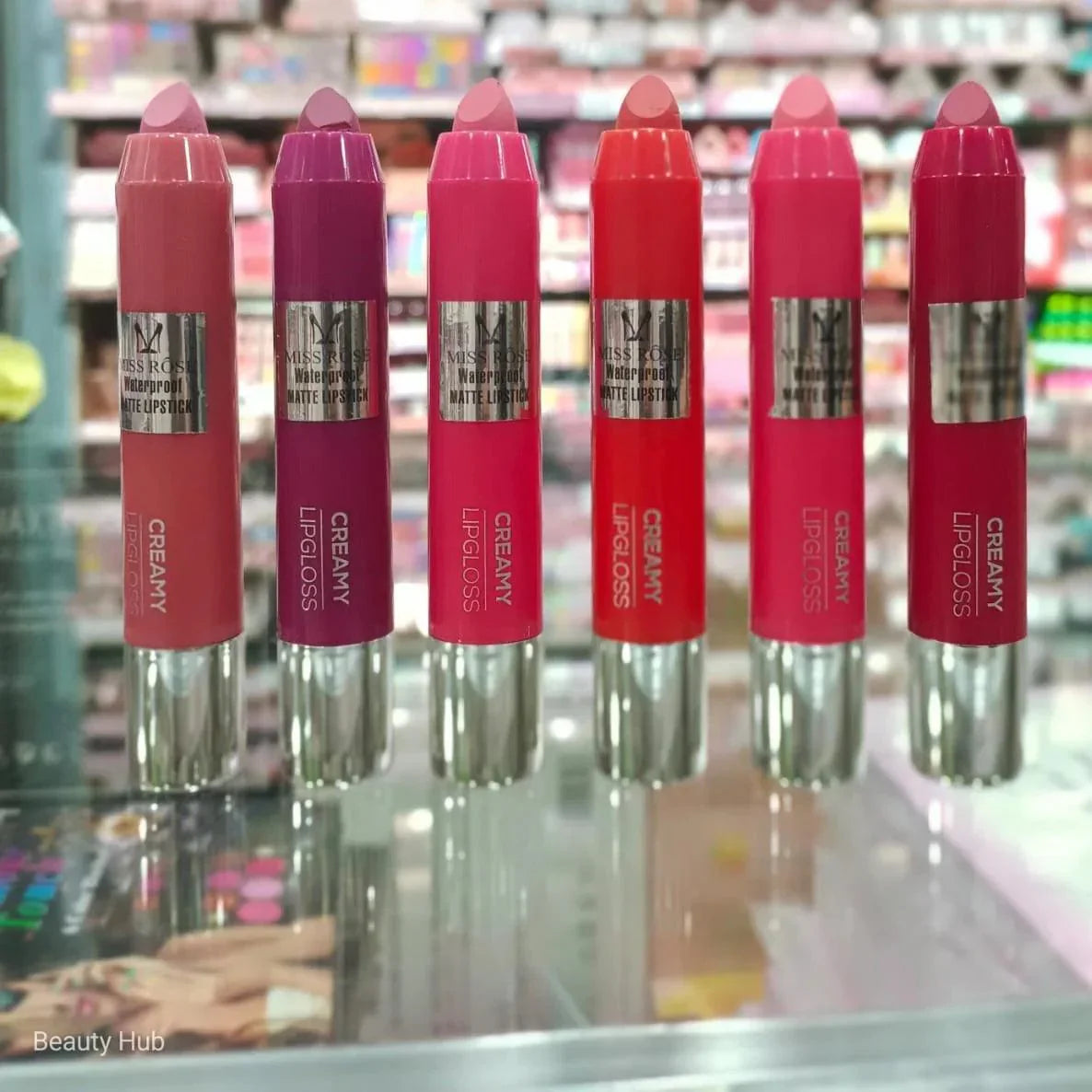 6 Pcs Miss Rose Lip Gloss Crayons Set