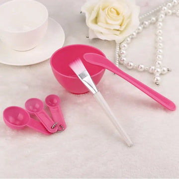 6 in 1 DIY Facial Beauty Mask Bowl with Stick Brush Set (Set of 6)